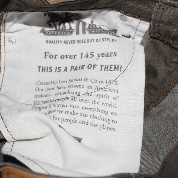 LEVI’S 511 SLIM FIT Dark Olive MEN'S JEANS (698) - Picture 8 of 10